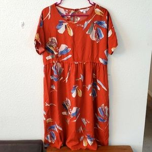 Burnt Orange Modest Dress